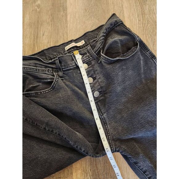 Levis Mile High Crop Wide-Leg Womens Denim Jeans size 28x24 Button Fly 5 pocket - Picture 5 of 9